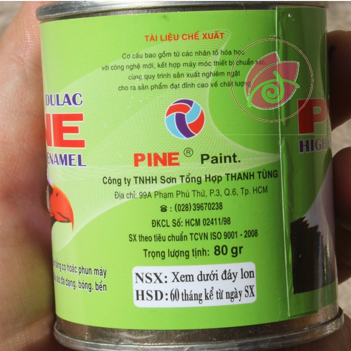 Sơn dầu con ó Pine 80g màu đen, đỏ, vàng, trắng, bạc, xanh dương, xanh lá, cam