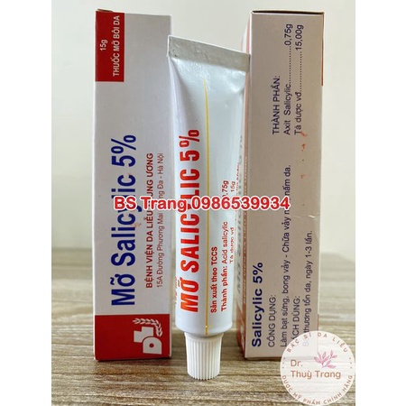 [CHÍNH HÃNG] SALICYLIC 5% - 10% - bệnh viện Da liễu Trung ương 15g, D79