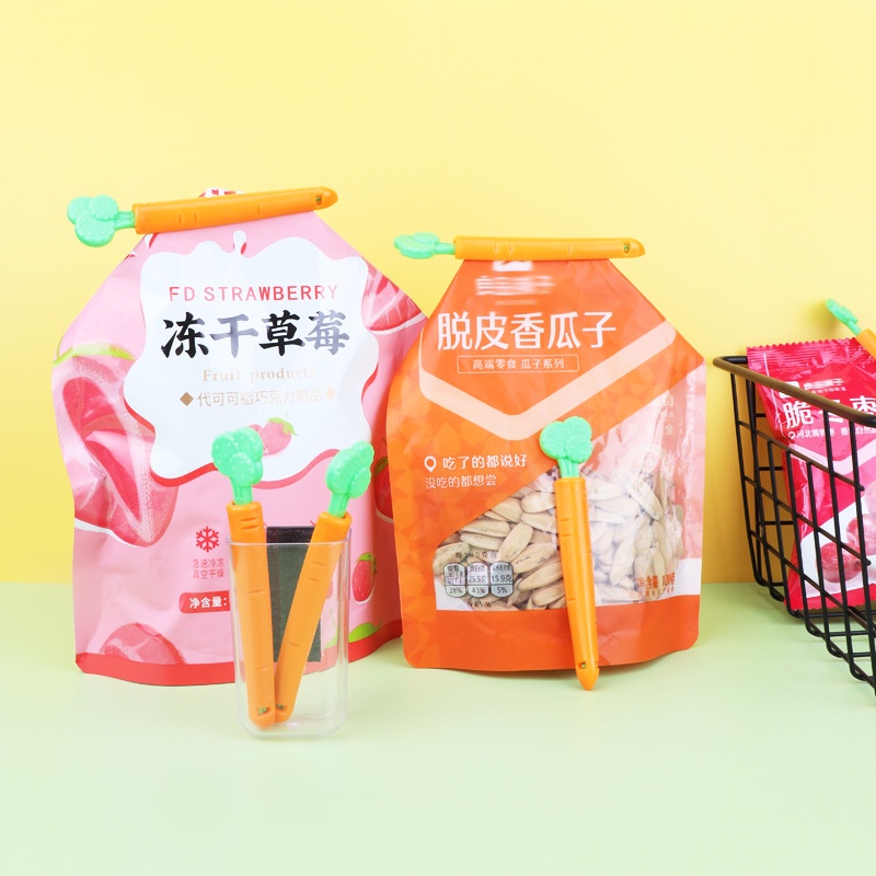 Set 5 Kẹp Niêm Phong Chống Ẩm Mốc Hình Củ Cà Rốt