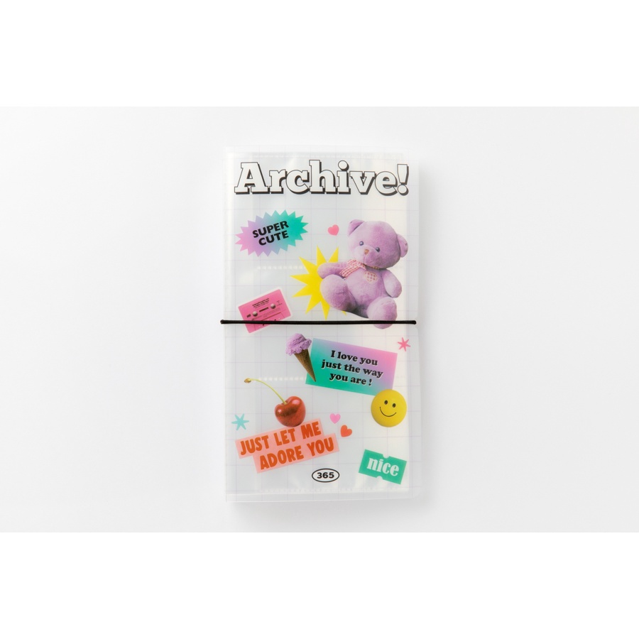 Binder Collect Book ARTBOX Hàn Quốc Đựng Photo Card Ảnh Họa Tiết Sticker Có Dây Buộc Sổ Bìa PP Nhám