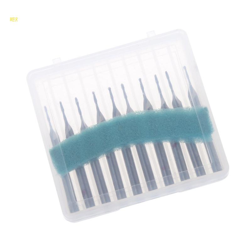 Bộ 10 Mũi Phay Xoắn Ốc 1 / 8 &quot;1mm Bằng Cacbua 5mm CEL Chuyên Dụng Cho Máy Tiện CNC