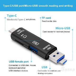 5 in 1 USB 2.0 Type C USB Micro USB SD TF Memory Card OTG Reader Adapter 254