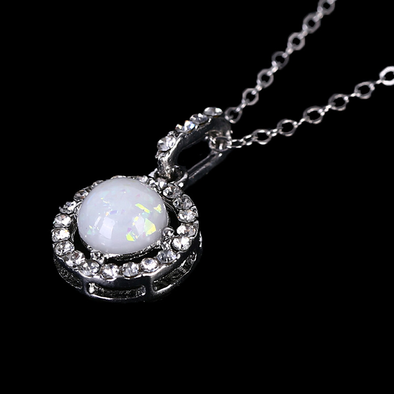 vòng cổ Mặt Đá Opal Thời Trang Cho Nữ