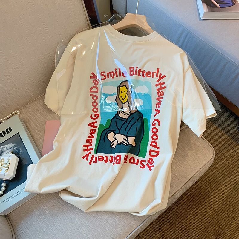 Áo Thun Ngắn Tay In Họa Tiết Mới Dành Cho Nữ