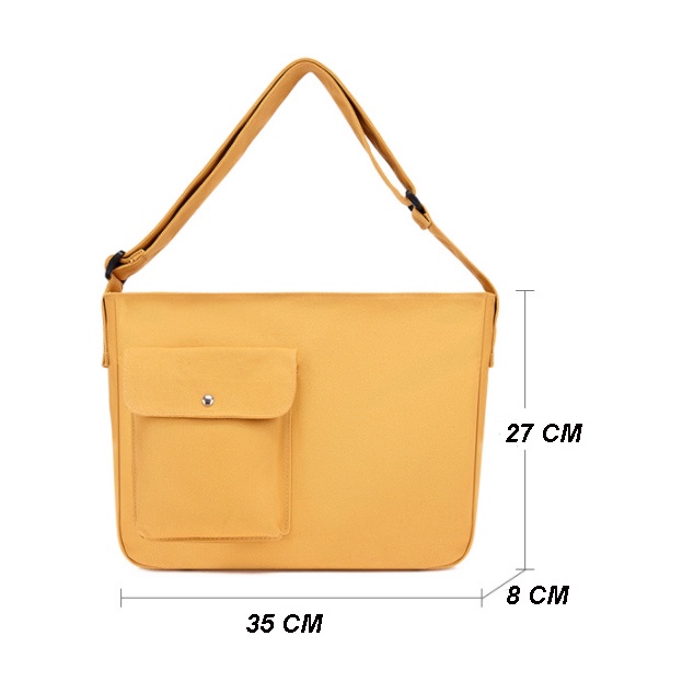Túi Đeo Chéo Canvas Cỡ Lớn Thời Trang Hàn Quốc Học Sinh Sinh Viên Đi Học , Đi Chơi