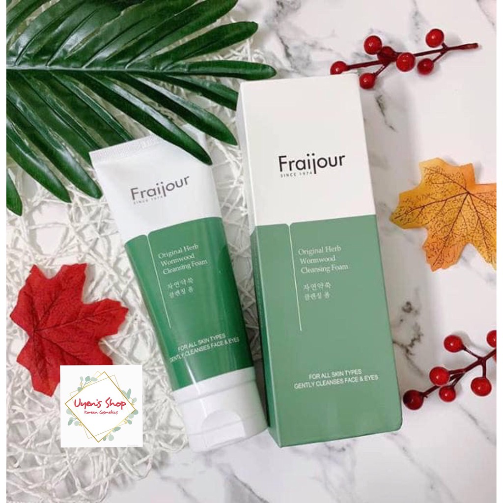 Sữa rửa mặt thảo mộc Fraijour Original Herb Wormwood Cleansing Foam 150ml