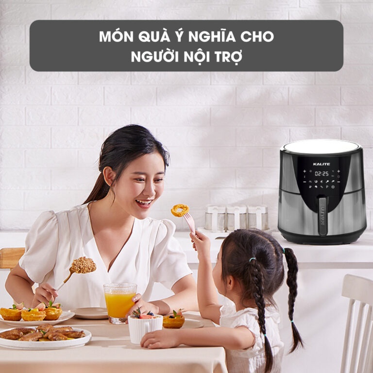 [Mã ELMALL1TR giảm 5% đơn 3TR] Nồi chiên không dầu Kalite Q8 dung tích 8L công suất 1700W chiên nấu đa năng