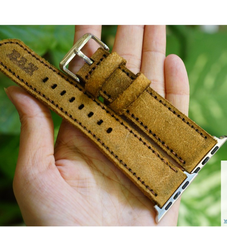 Dây đồng hồ Apple Watch , Iwatch , Iphone Watch Da Bò Lộn Nâu RAM Leather Classic 1960  Bền Đẹp