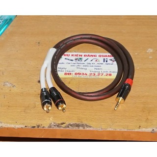 Dây loa 3.5 ra 2 bông sen ( av ) loại tốt dài 1.5m