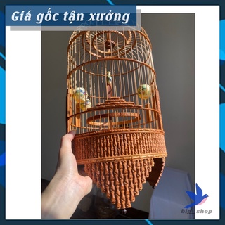 Lồng chim khuyên đục cnc 2d tre trúc sz 22x26 giá rẻ