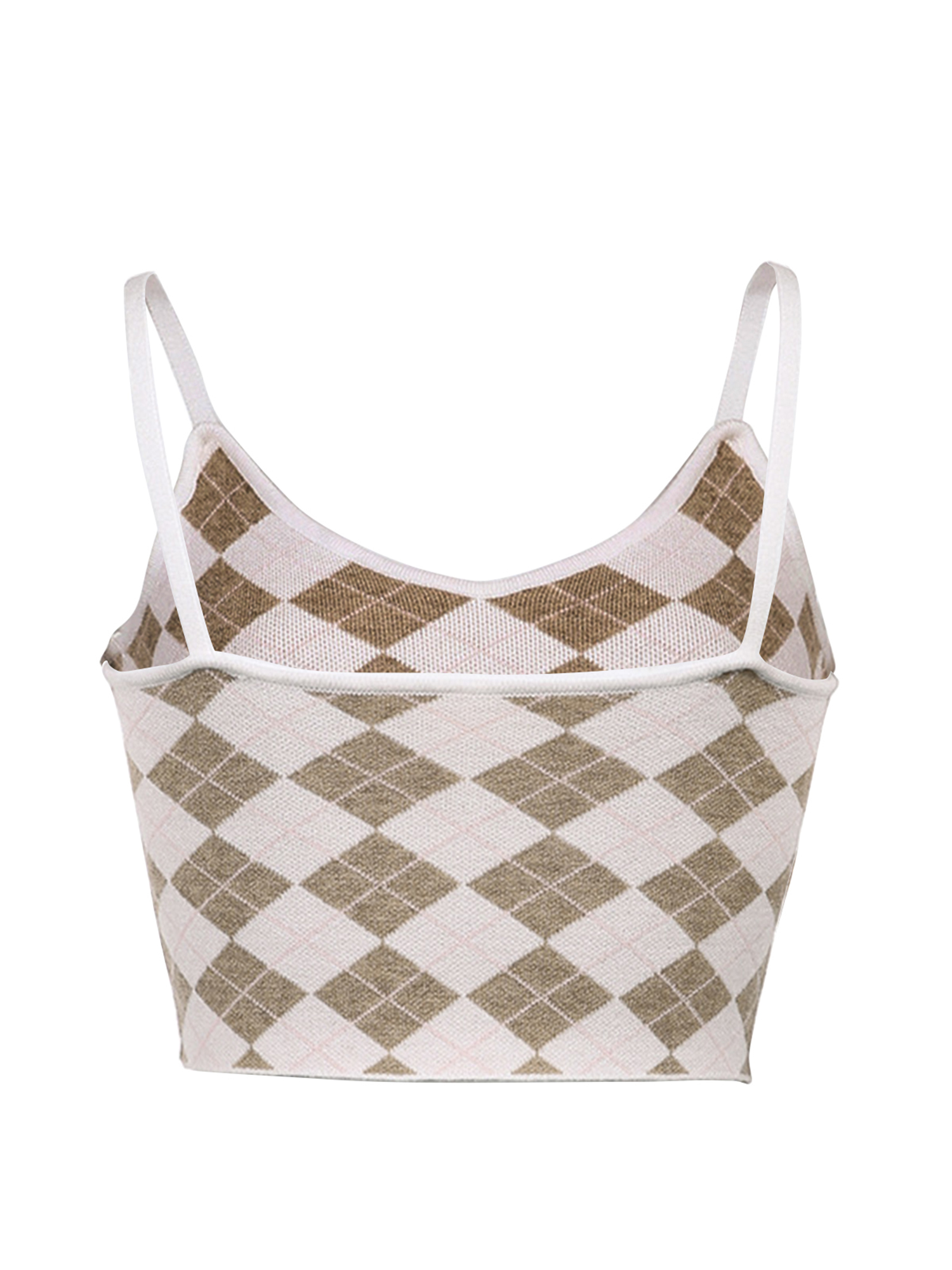 Áo Lửng Hai Dây Cổ Tim Họa Tiết Ca Rô Quyến Rũ Dành Cho Nữ | BigBuy360 - bigbuy360.vn