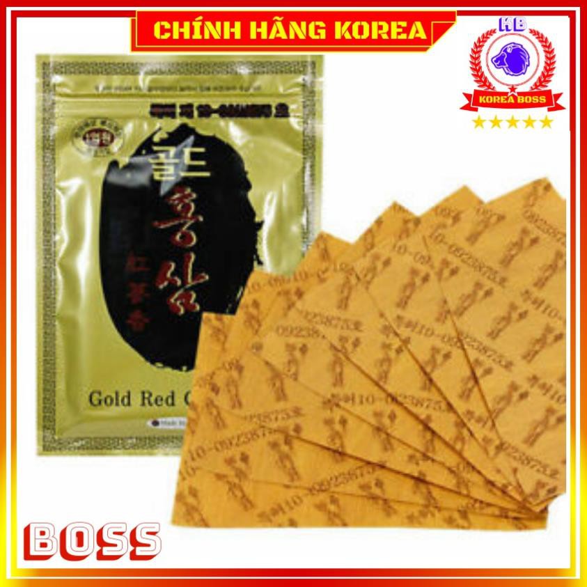 Cao dán sâm hàn quốc chính hãng, túi 20 miếng - Cao dán hồng sâm đen - Chăm sóc chấn thương