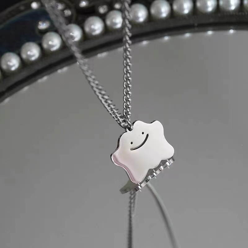 Dây Chuyền Thép Titan Mặt Hình Quái Vật Phong Cách Hip Hop Thời Trang