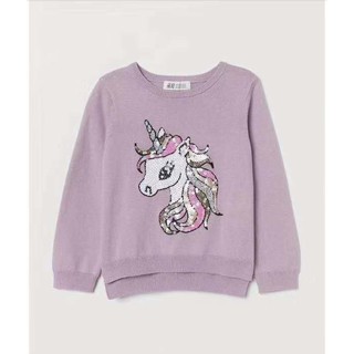 Áo len H&M sequin bé gái (12-14kg)
