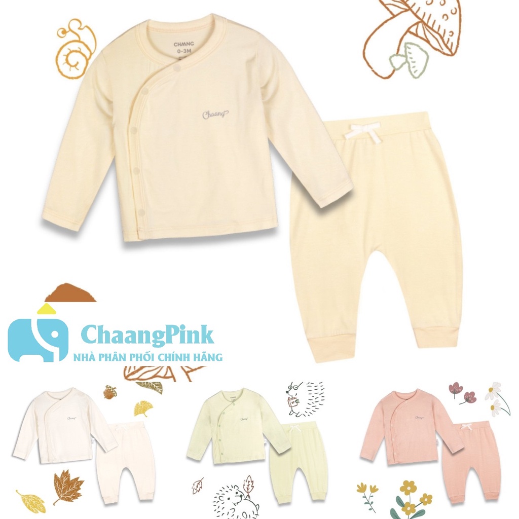 Chaang Bộ dài tay sơ sinh cúc chéo Park AW2022D11