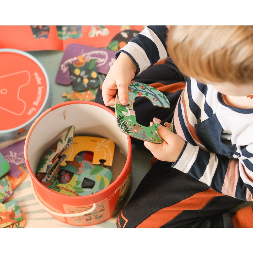 Đồ Chơi Ghép Hình Mảnh Ghép Cỡ Lớn Cho Bé Mới Bắt Đầu Chơi Môn Puzzle - Học Chữ Số và Màu Sắc
