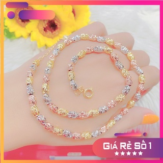 DÂY CHUYỀN BI 3 MÀU CAO CẤP MẠ VÀNG