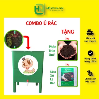 Thùng ủ rác ủ phân nhà bếp nuôi trùn quế đa năng Eco Việt Nam