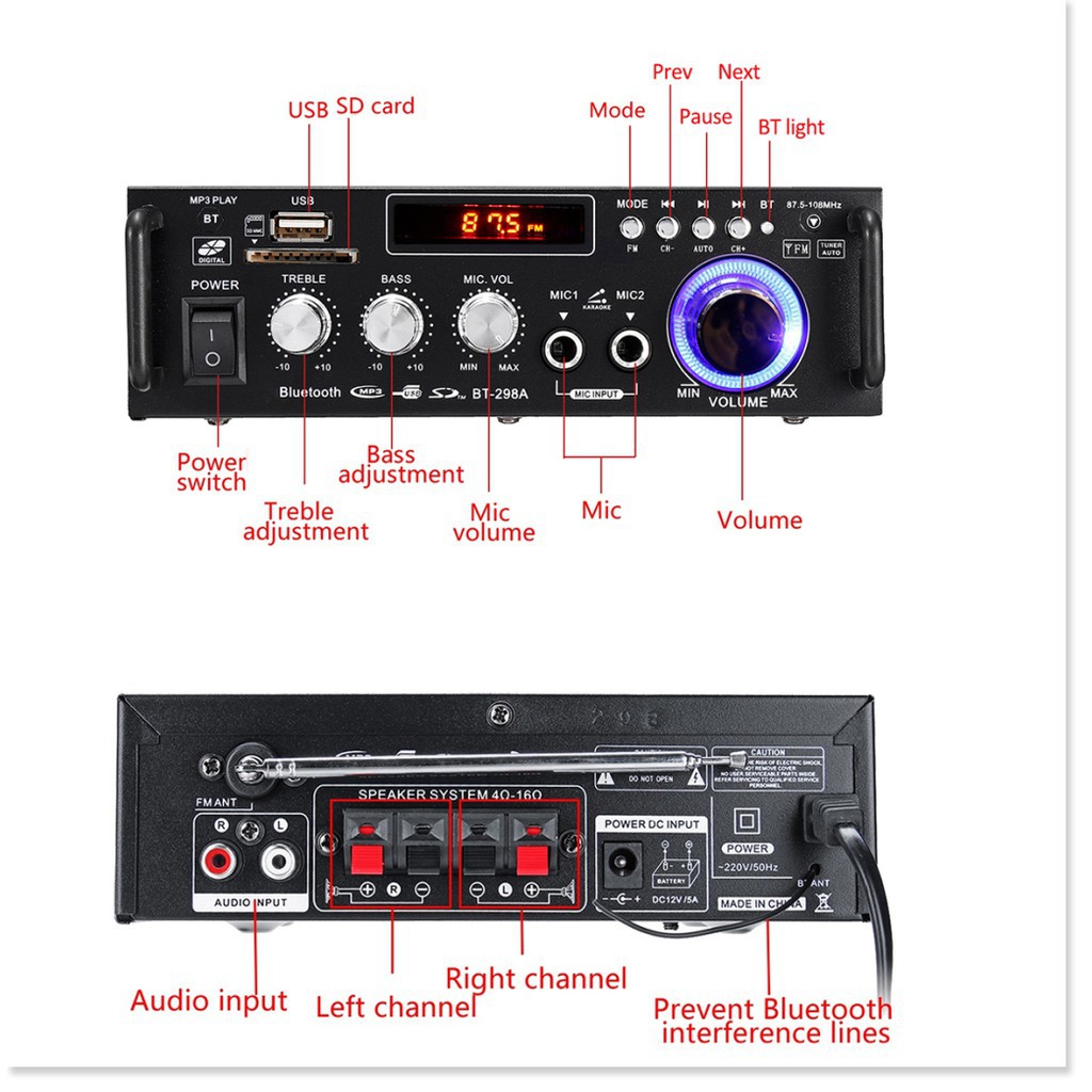 Amly karaoke, Amly Mini Bluetooth BT-298A cao cấp, chức năng đa dạng, ƯU ĐÃI CỰC KHỦNG Bảo hành uy tín 1 đổi 1