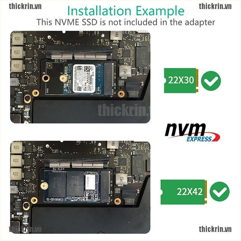 <Hot~new>NVMe M.2 NGFF SSD for 2016-2017 13" MacBook Pro A1708 Adapter card