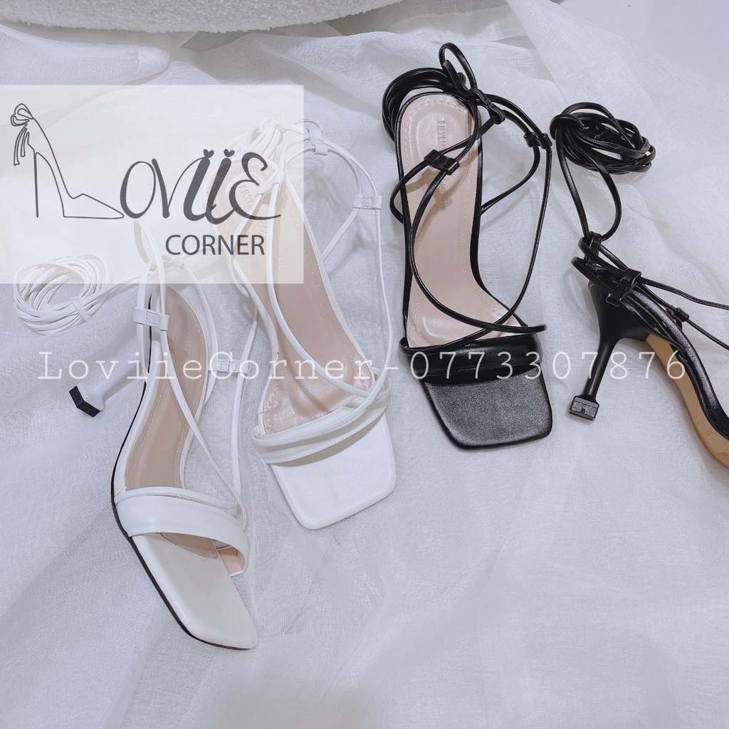 GIÀY CHIẾN BINH LOVIIECORNER - GUỐC NỮ PHONG CÁCH QUAI NGANG - GIÀY CAO GÓT THỜI TRANG 9 PHÂN - G220446