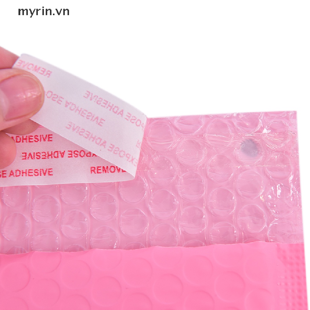 Set 10 Túi Bong Bóng Nhựa Màu Hồng