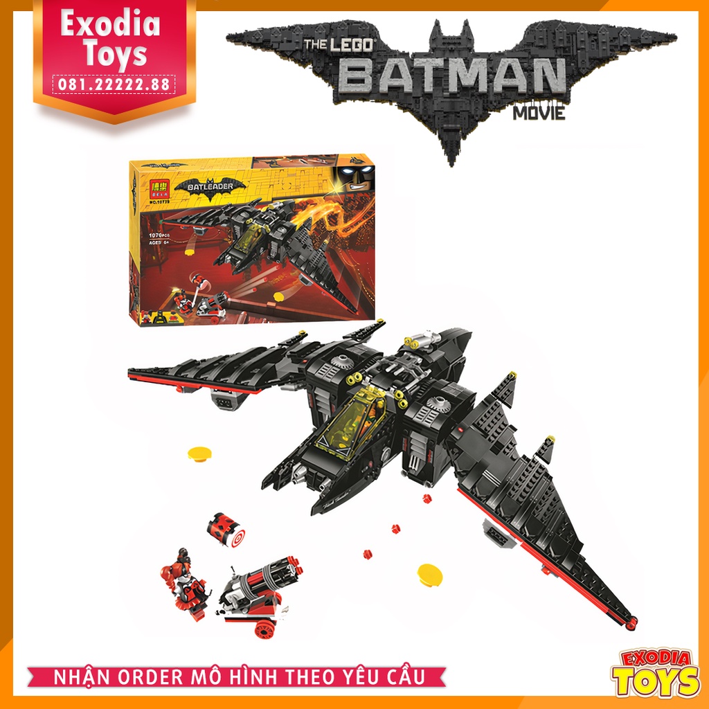 Xếp hình DC Comics Phi cơ Batwing của Người Dơi và Robin - Đồ Chơi Lắp Ghép Sáng Tạo - BELA 10739 Lego Ideas 70916