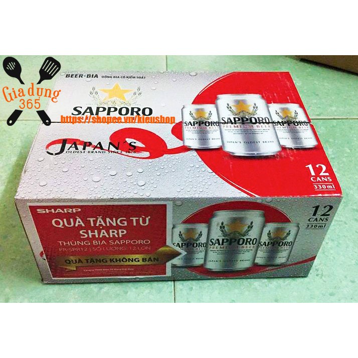 Thùng 12 Lon Bia Nhật Sapporo Premium Silver 330ml