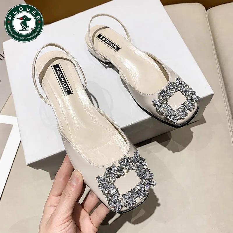 Giày cao gót đính đá phong cách Hàn Quốc thời trang xuân thu cho nữ