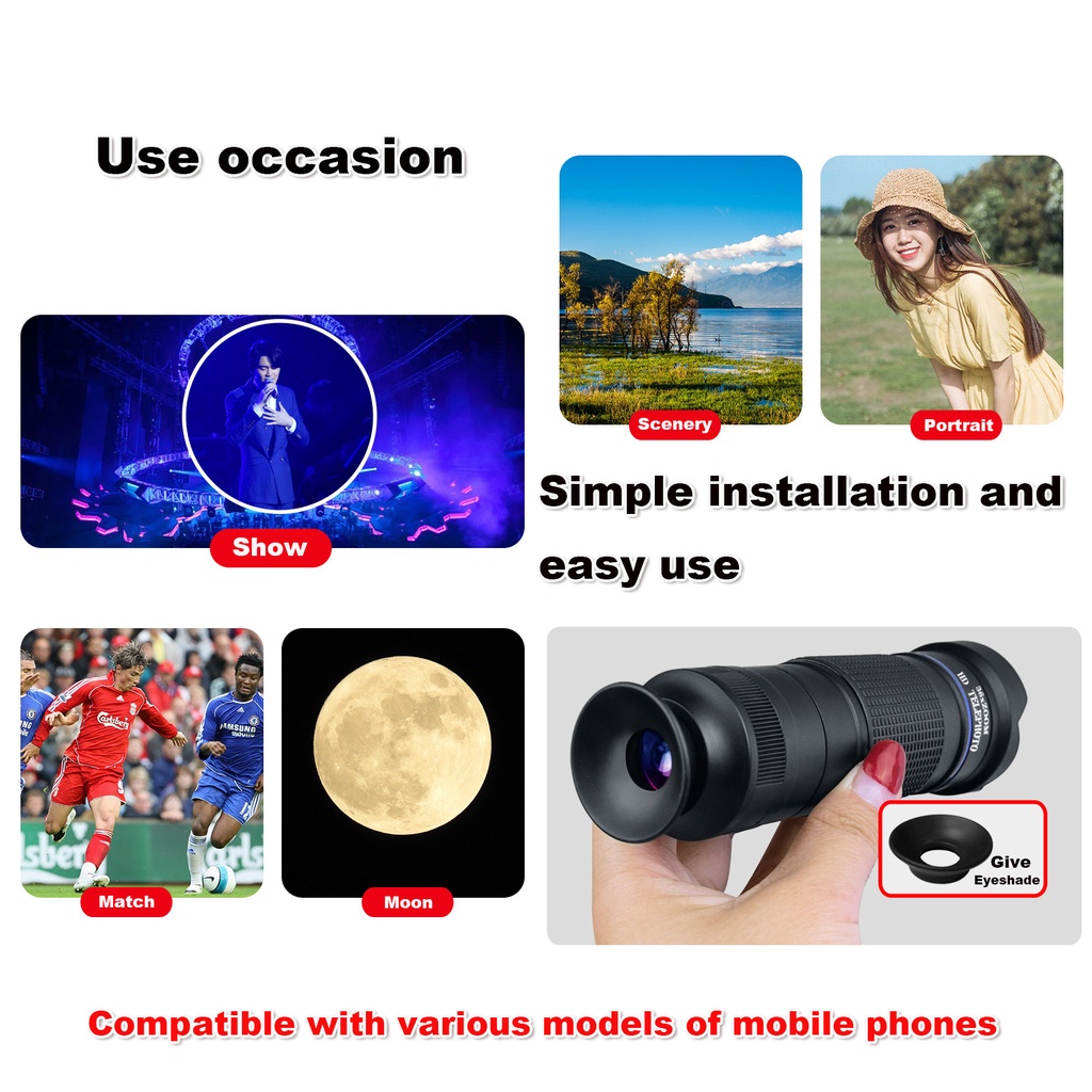 Ống Kính Chụp Ảnh 18 Lần/Camera/Điện Thoại Di Động/HD/15x/18x/36x/Android