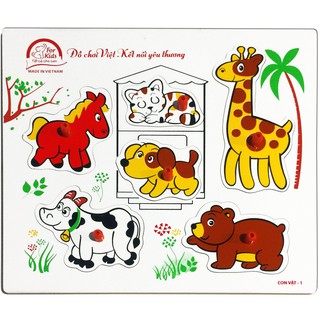 Đồ chơi giáo dục Việt For Kids - Tranh có chốt - Con vật - FKS-110