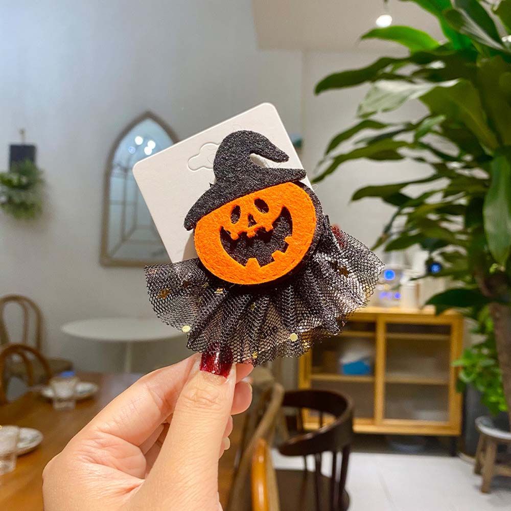 Kẹp Tóc Hình Bí Ngô Halloween Dễ Thương Cho Nữ
