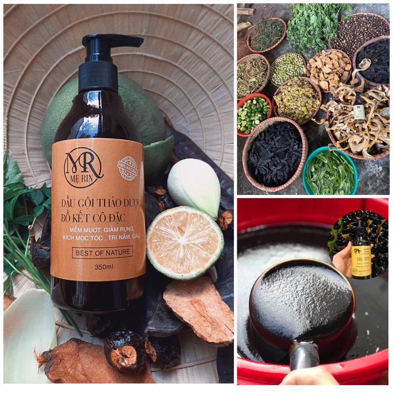  Dầu gội bồ kết cô đặc, hỗ trợ giảm gàu, hỗ trợ ngăn rụng tóc sau sinh mẹ Rin handmade | BigBuy360 - bigbuy360.vn