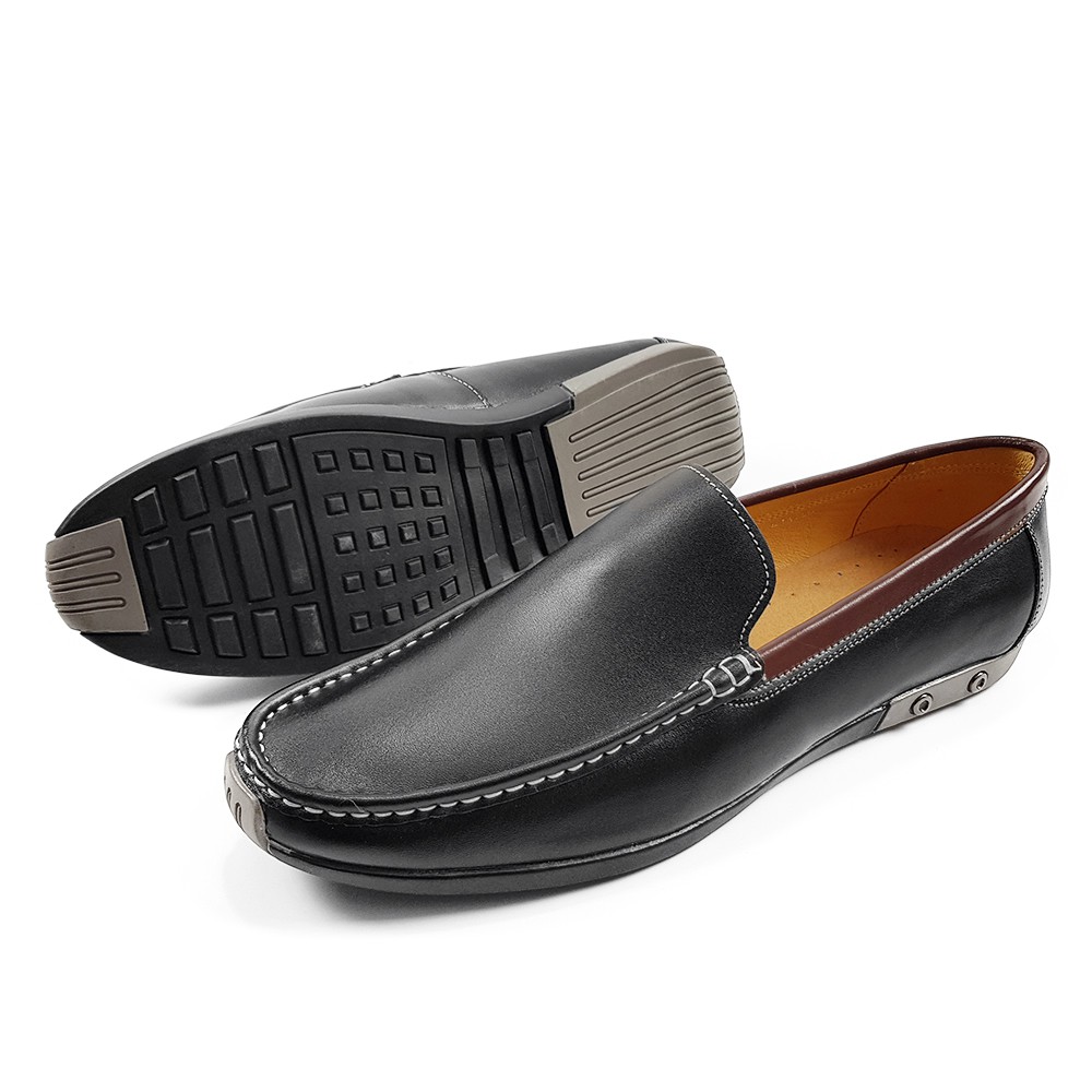 Giày Lười Nam Da Bò Thật Nguyên Miếng GM32