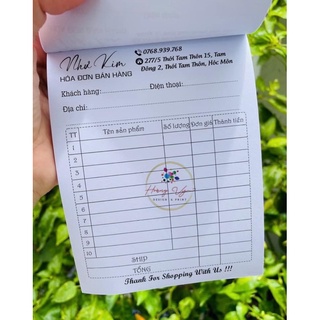 HOÁ ĐƠN 1 LIÊN - NHẬN IN TỪ 5 CUỐN