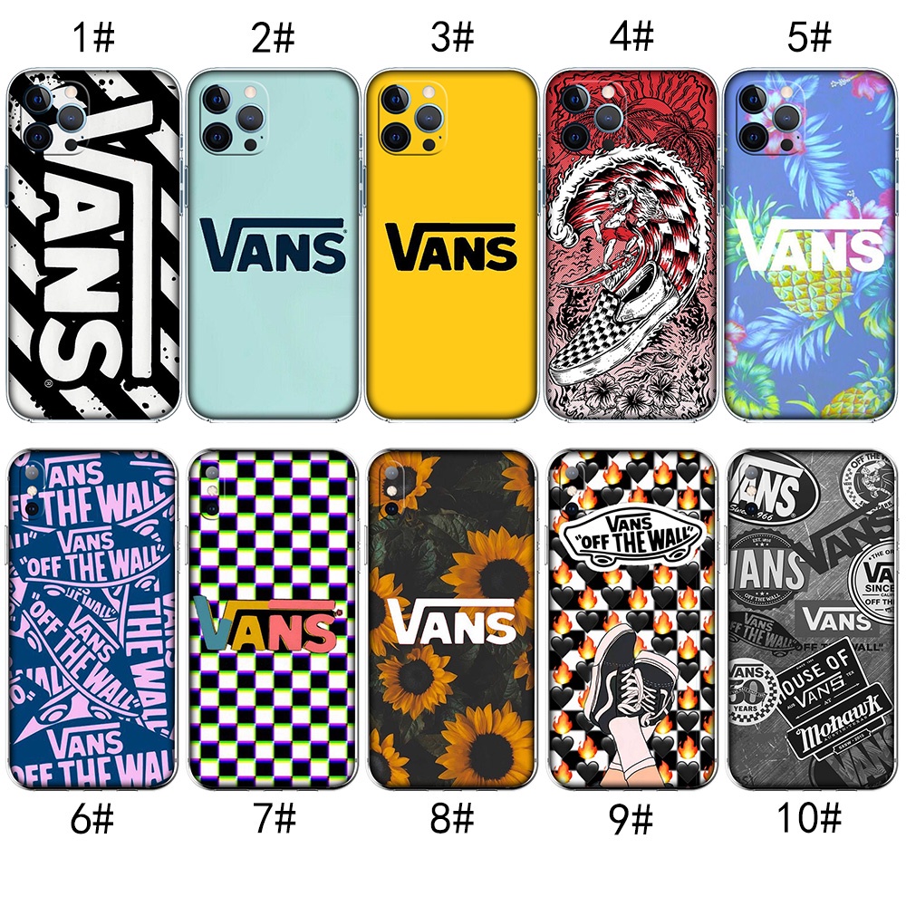 Ốp Điện Thoại Trong Suốt In Logo Vans Sang Trọng Cho iPhone 7 8 Plus 11 Pro Max RCZ78