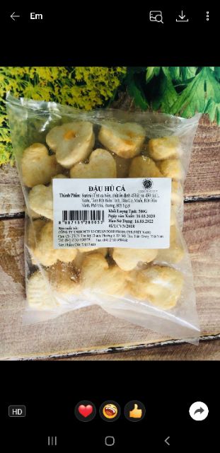 100g đậu phụ hải sản nhân phô mai hình trái tim Lichuan