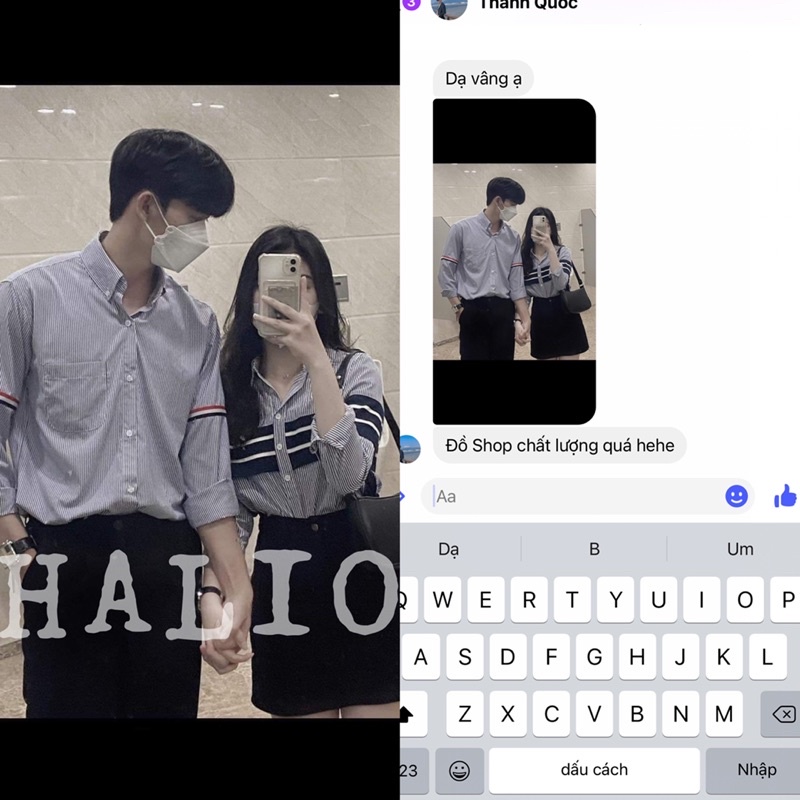 Áo sơ mi dài tay nam mẫu kẻ xanh trắng sọc tay , vải Cotton xịn, chuẩn form - Regular fit, đứng form - HALIOMAN