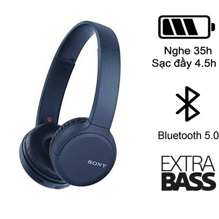 Tai nghe Chụp Tai Không Dây Sony WH-CH510 - Chính hãng
