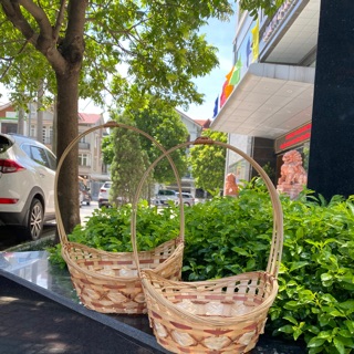 Giỏ cắm hoa, đựng hoa quả, trang trí nhà cửa, giỏ tre tự nhiên, an toàn với người sử dụng, hàng thủ công mỹ nghệ........
