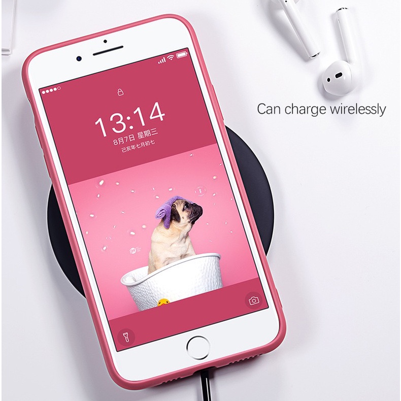 Ốp điện thoại kính cường lực màu trơn thời trang cho iPhone 7 8 Plus X XS MAX 11 Pro Max XR | BigBuy360 - bigbuy360.vn