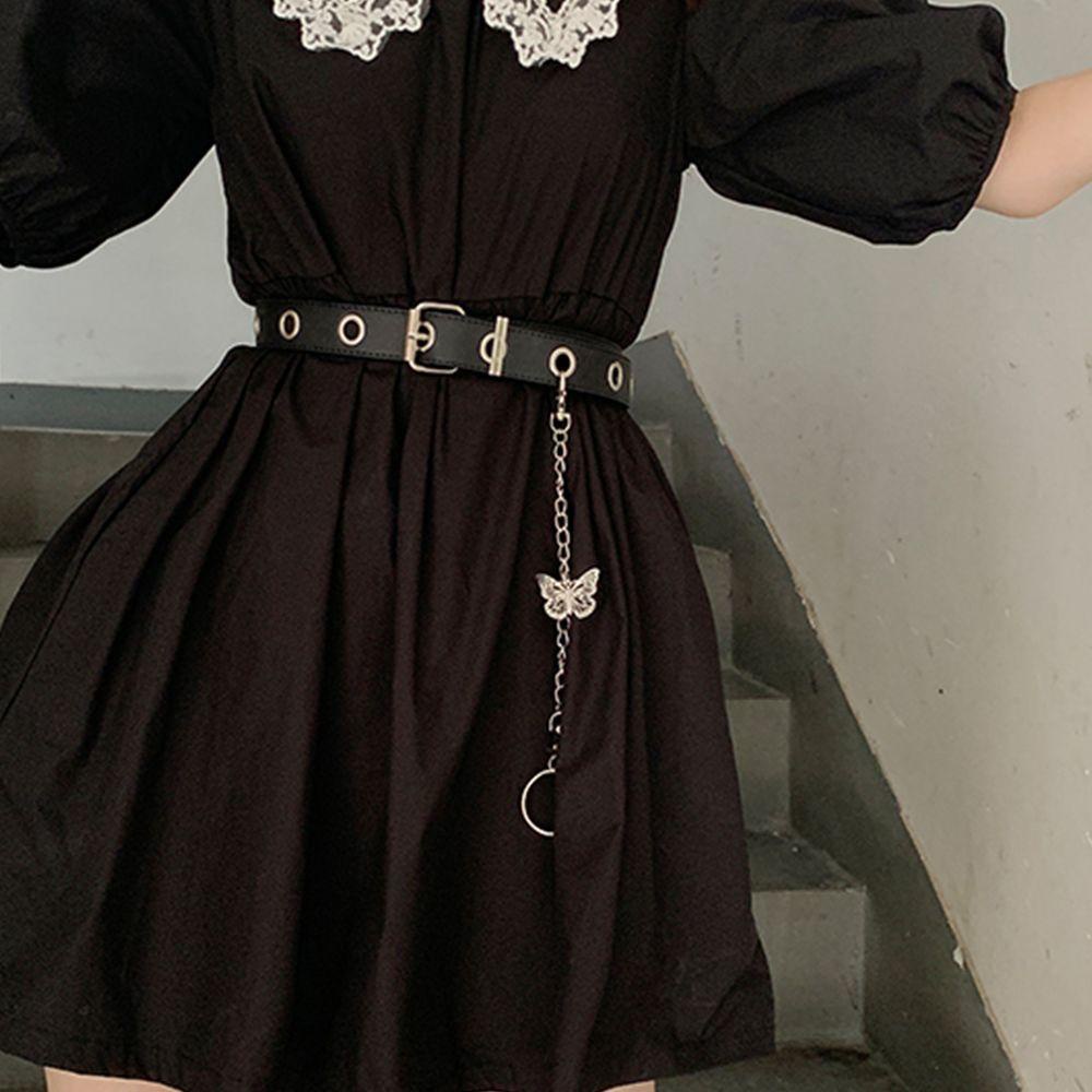 Thắt Lưng Nữ Bằng Hợp Kim Màu Trơn Phong Cách Punk Thời Trang