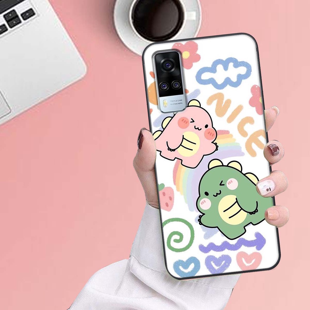 Ốp lưng Vivo Y51 2020 in hình khủng long , gấu nâu xinh xắn, siêu cute  mà còn vô cùng RẺ -ĐẸP