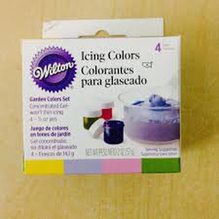 Bộ 4 màu Gaden vàng,hồng,xanh,tím Wilton 57g