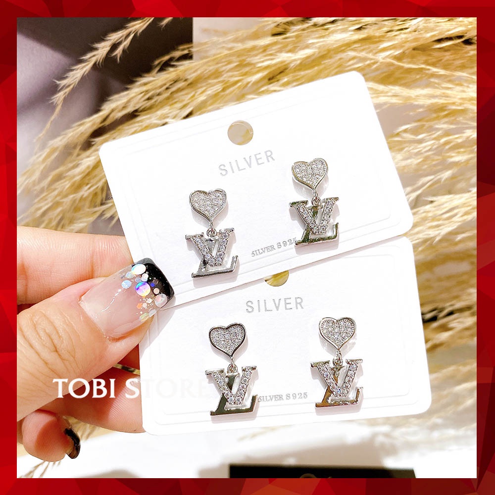 Không đen gỉ - Khuyên tai bạc thật s925 hàng xưởng siêu đẹp giá tốt KB22