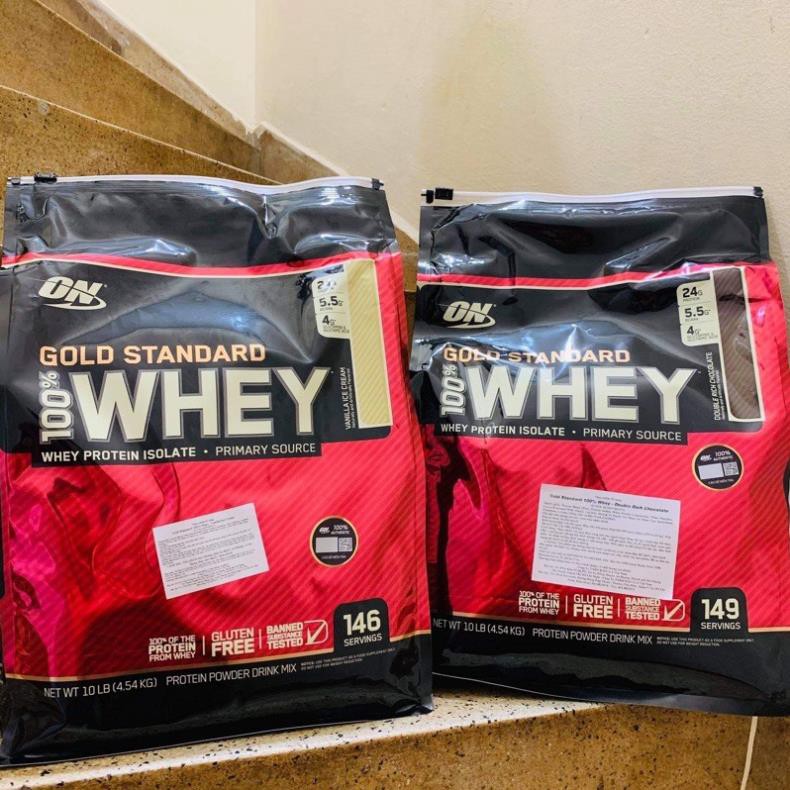 Sữa Tăng Cơ, Phát Triển Cơ, Bổ Sung Protein Optimum Nutrition Gold Standard 100% Whey 10Lbs (4.54kg)