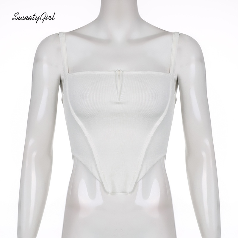 Áo Tank Top Hai Dây Cắt Thấp Màu Trơn Quyến Rũ Thời Trang 2022 Cho Nữ