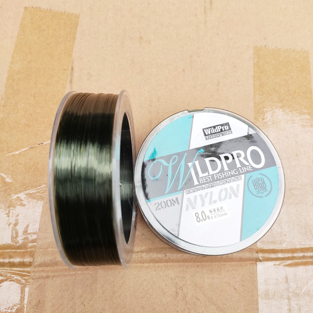 Cước câu cá nhật bản WILDPRO 200m xanh titan tàng hình chuyên săn hàng