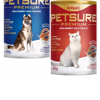 Sữa bột cnl petsure cho chó mèo 400gram