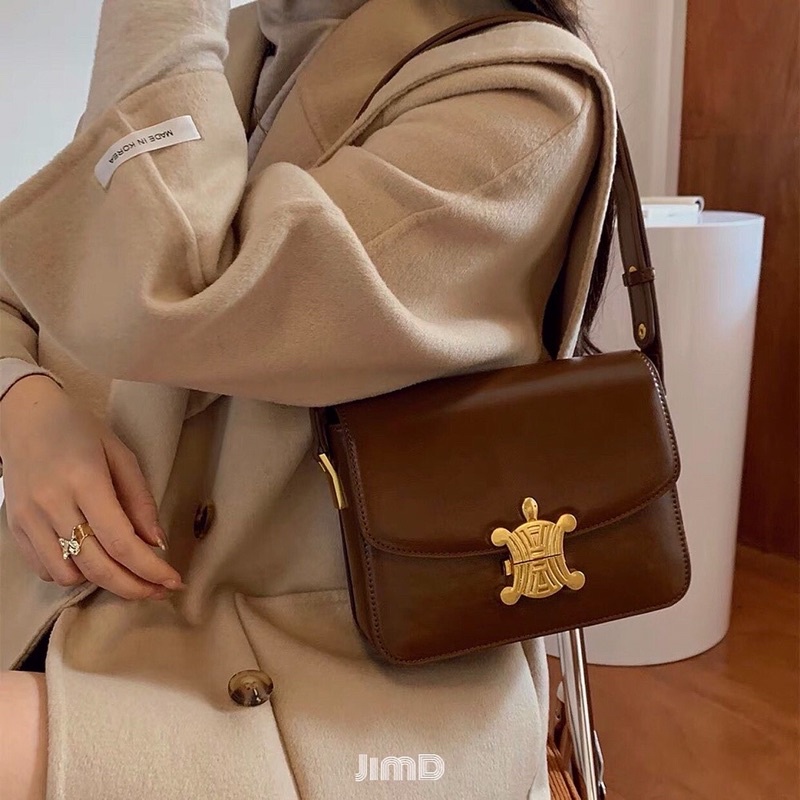 Túi xách da cao cấp khoá kim loại không bay màu - Mina